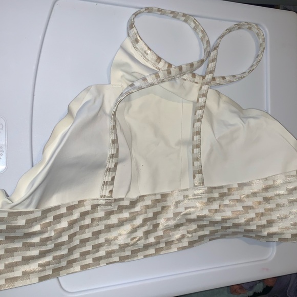 (Bundle & Save - 2 for $25) Elizabeth Jane Shira Cream and Gold Print Bikini set - Picture 9 of 12